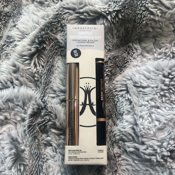 BNWT - ANASTASIA BEVERLY HILLS ABH BROW KIT - BROW GEL DEFINER STENCILS - EBONY - Picture 2 of 6